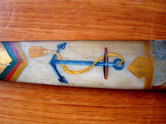 A RARE pair of Swordfish bill swords inscribed "J A P Gloucester, Mass., 1939" — image 5